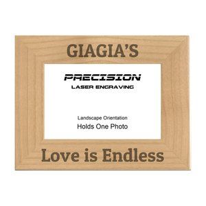 Grandma Picture Frame GiaGia's Love is Endless Engraved Natural Wood Frame